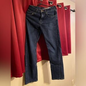 Wrangler Men's Dark Blue Straight Jeans